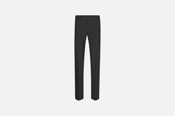 Black Pleated Wool Canvas Pants - Ready-to-Wear - Men's Fashion | DIOR