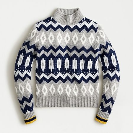 J.Crew: Fair Isle Mockneck Sweater In Supersoft Yarn