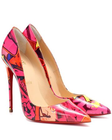 Christian Louboutin Women's Pink So Kate 120 Patent Leather Pumps