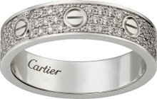 CRB4083400 - LOVE wedding band, diamond-paved - White gold, diamonds - Cartier