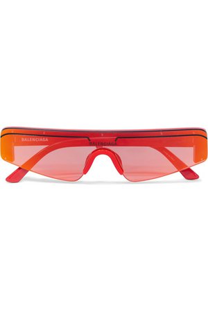 Balenciaga | Ski square-frame acetate mirrored sunglasses | NET-A-PORTER.COM