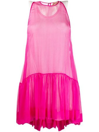 Pink Nº21 Flared Sleeveless Dress | Farfetch.com