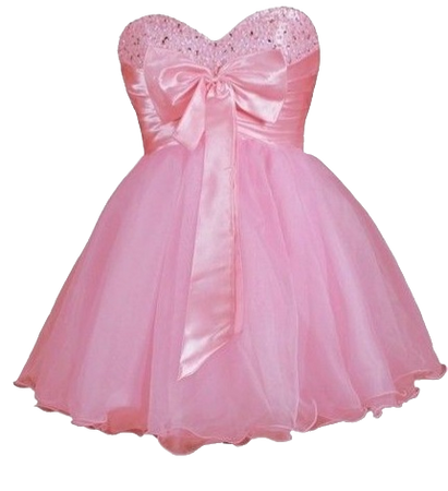 light pink homecoming dress with big bow