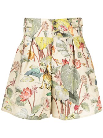 ETRO floral-print high-waisted Shorts - Farfetch