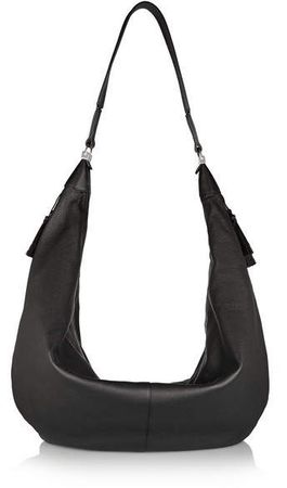 The Sling Leather Shoulder Bag - Black