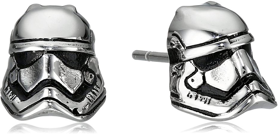 Amazon.com: Star Wars Jewelry Unisex Episode 7 Stormtrooper 3D Stainless Steel Stud Earrings (SALES1SWMD): Clothing