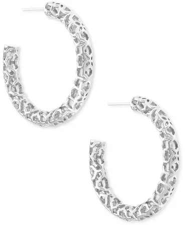 Kendra Scott Medium Openwork Tubular Hoop Earrings, 1.41" & Reviews - Earrings - Jewelry & Watches - Macy's