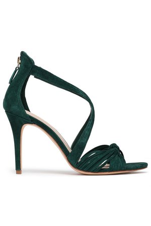 Elisa knotted suede sandals | SANDRO | Sale up to 70% off | THE OUTNET