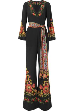 Etro | Printed silk crepe de chine jumpsuit | NET-A-PORTER.COM