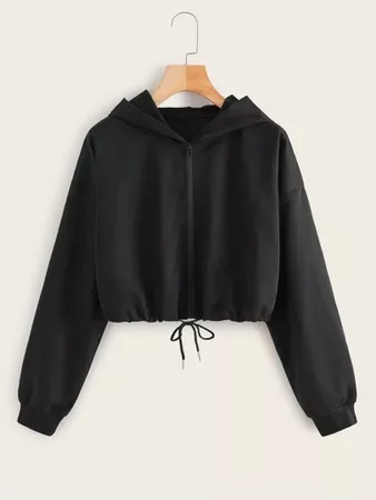 Drop Shoulder Letter Embroidery Hoodie | SHEIN USA