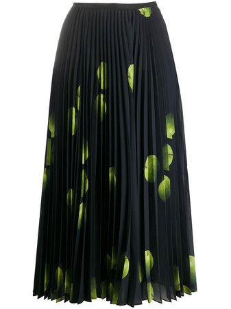 Blue & green Paul Smith apple pattern pleated skirt W1R014SE10541 - Farfetch