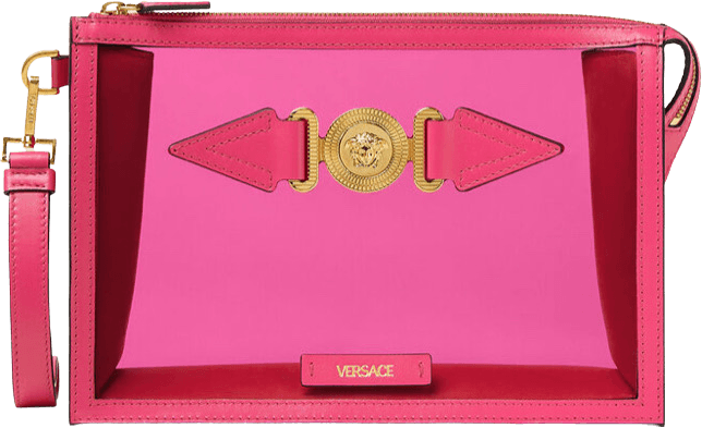 Versace pink clear bag