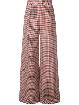 Courrèges houndstooth palazzo trousers