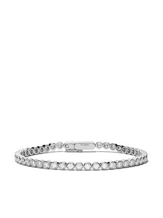 De Beers Jewellers 18kt White Gold Diamond Line bezel-set Bracelet - Farfetch