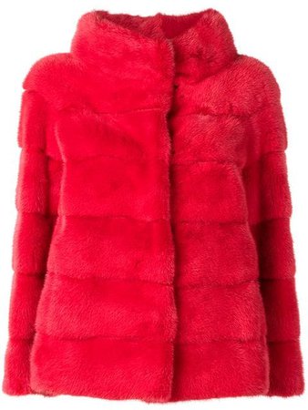 Liska Philippa single-breasted mink fur coat