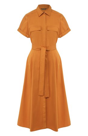 Женское оранжевое хлопковое платье LORO PIANA — купить за 189500 руб. в интернет-магазине ЦУМ, арт. FAL1183
