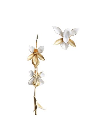 Zimmermann | Tri Orchid statement earrings