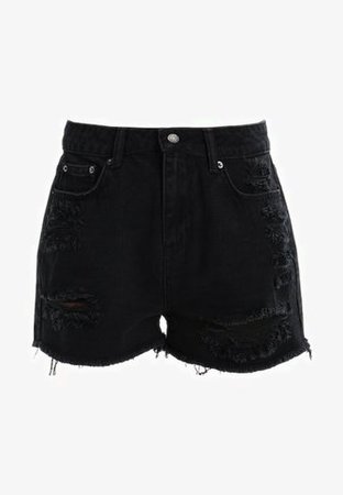 Even&Odd Jeans Short / cowboy shorts - black denim - Zalando.dk