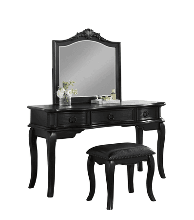 black vanity table