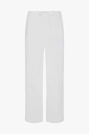 Jugi Pants White in Cotton – The Row
