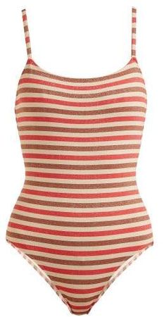 The Nina Striped Swimsuit - Womens - Multi Stripe