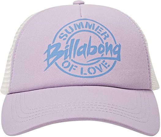 Billabong Women's Aloha Forever Adjustable Trucker Hat with Mesh Back, Lovely Lilac, One at Amazon Women’s Clothing store