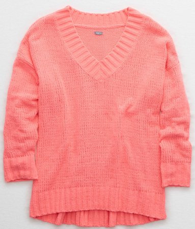 Coral Sweater Shirt