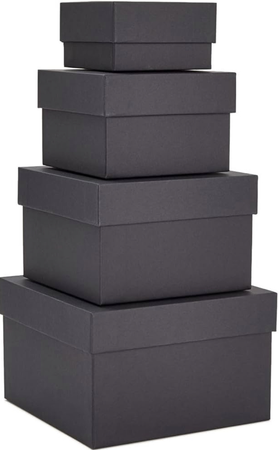 black gift boxes
