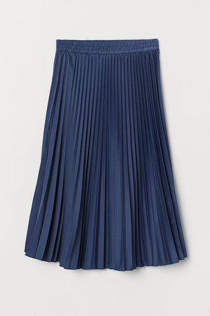 Pleated Skirt - Dark blue - Ladies | H&M US