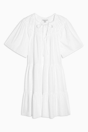 White Poplin Smock Mini Dress | Topshop