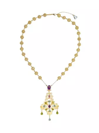 Dolce & Gabbana 18kt Yellow Gold Bead Pendant Necklace - Farfetch