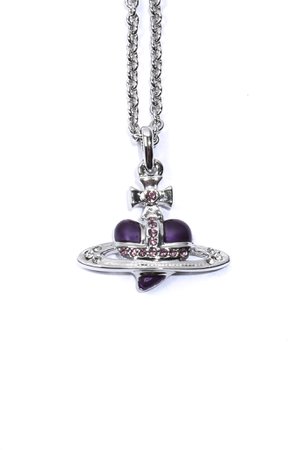 vivienne westwood purple heart necklace