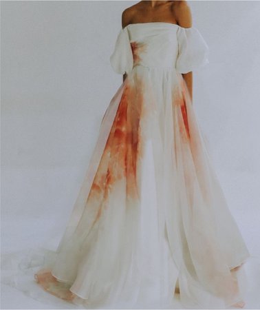 blood on a gown