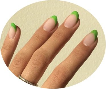 green tip nails