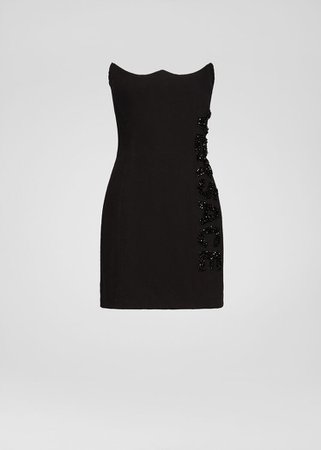 Versace Inverted Heart Neckline Denim Dress for Women | US Online Store