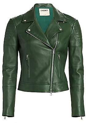 Green Women's Leather Jackets - ShopStyle