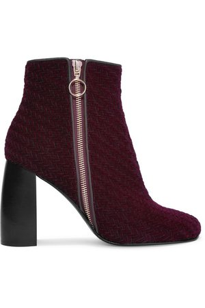 Woven faux suede ankle boots | STELLA McCARTNEY | Sale up to 70% off | THE OUTNET