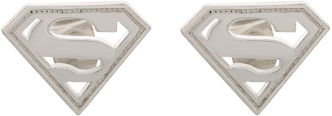 Amazon.com: DC Comics Officially Licensed Jewelry for Women and Girls, Sterling Silver Superman Logo Stud Earrings: Jewelry