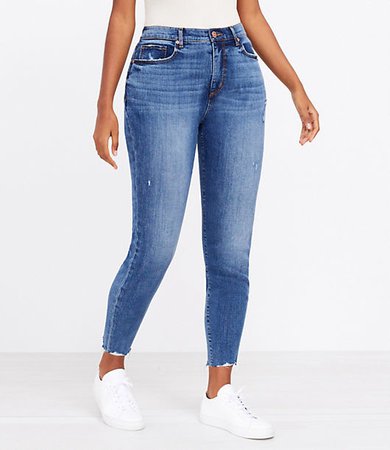 The Petite Curvy Fresh Cut High Waist Skinny Ankle Jean in Authentic Mid Vintage Wash