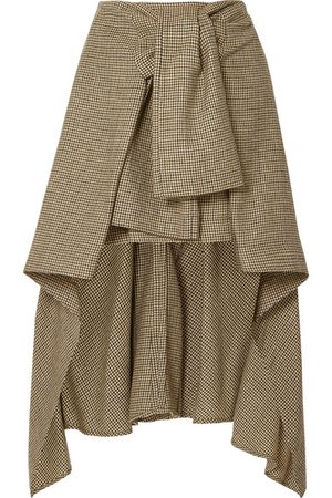 Chloé | Asymmetric houndstooth wool skirt | NET-A-PORTER.COM