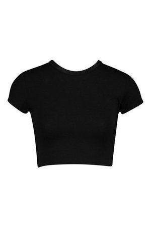 Cropped Capped Sleeve T-Shirt | Boohoo