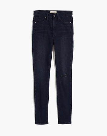 10" High-Rise Skinny Jeans in Macalester Wash: Knee-Rip Edition