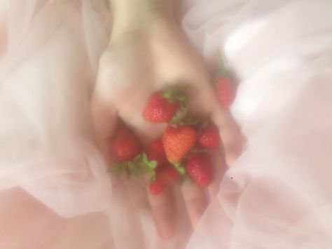 pale strawberry aesthetic dreamy photography