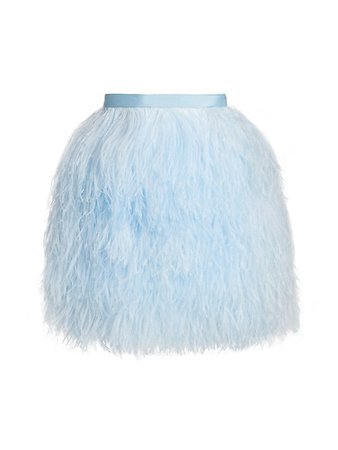 Shop Brandon Maxwell Feather Mini Skirt | Saks Fifth Avenue