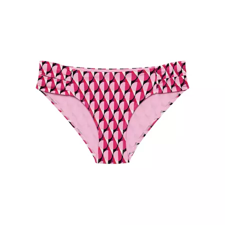 Time and Tru Women's Geo Print Side Ruched Bikini Bottoms - Walmart.com