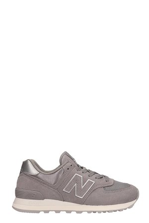 New Balance Suede And Canvas Grey 574 Sneakers