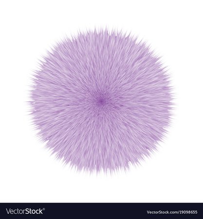 Purple fluffy hair ball Royalty Free Vector Image