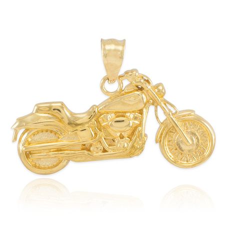 Gold Motorcycle Pendant