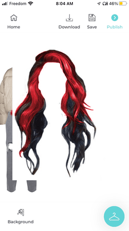 black/red hair