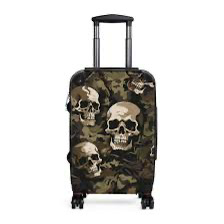 gothic camo suitcase